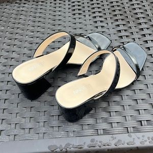 Black Nine West sandal heels